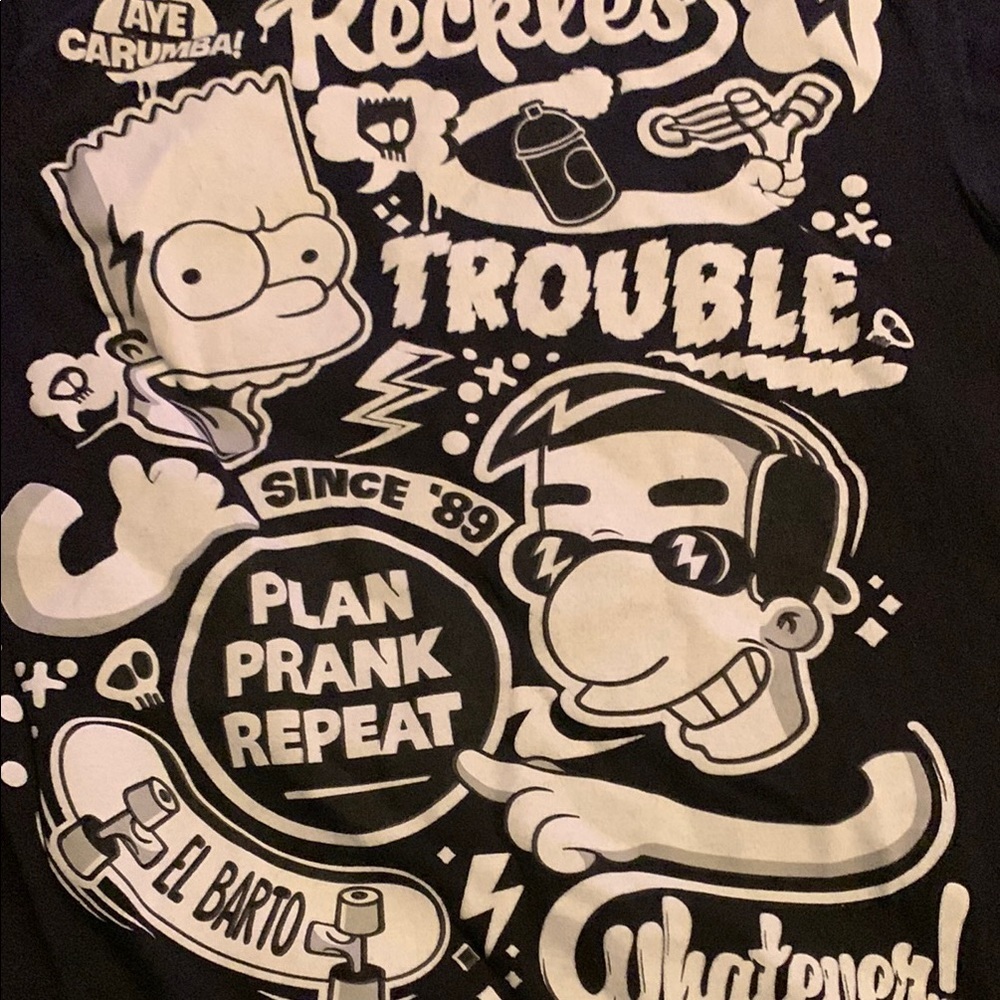 Limited edition Simpsons collab Freeze Short Sleeve Tee with Graphic - Picture 3 of 7
